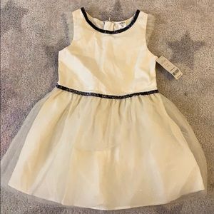 Carters 3T Girls White Tulle Glitter Party Dress